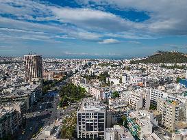 Aerial View Of Athens From A Drone