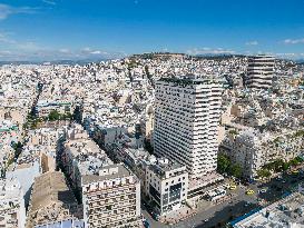 Aerial View Of Athens From A Drone