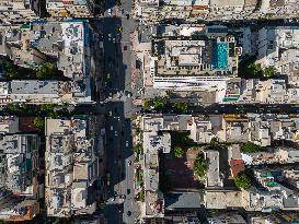 Aerial View Of Athens From A Drone