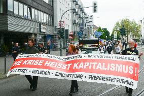 Querdenken Activists Protest Against Weapon Delivery To Ukraine And Counter Protest In Bochum