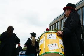 Querdenken Activists Protest Against Weapon Delivery To Ukraine And Counter Protest In Bochum