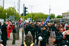 Querdenken Activists Protest Against Weapon Delivery To Ukraine And Counter Protest In Bochum