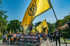 March in Kyiv In Support Of Azov Soldiers Captured In The Azovstal Factory In Mariupol