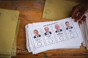 Turkish Election Ballots And Ballot Boxes