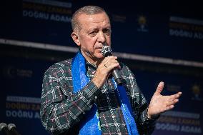 Turkish Pres. Erodgan Campaign Rally In Rize, Turkey