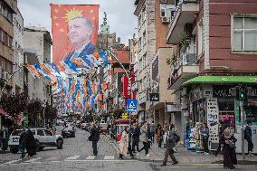Turkish Election Street Campaigns In Rize, Turkey