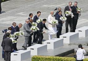 Leaders of G-7 guest nations in Hiroshima