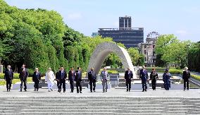 Leaders of G-7 guest nations in Hiroshima