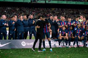 (SP)SPAIN-BARCELONA-FOOTBALL-SPANISH LEAGUE-BARCELONA-CELEBRATION