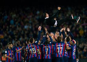 (SP)SPAIN-BARCELONA-FOOTBALL-SPANISH LEAGUE-BARCELONA-CELEBRATION