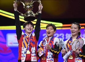 (SP)CHINA-SUZHOU-BADMINTON-SUDIRMAN CUP-FINAL-AWARDING CEREMONY (CN)