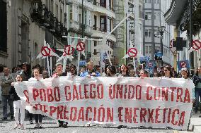 Demonstration against wind energy projects - Lugo