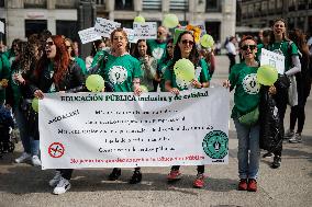 Demonstration for Public Education - Madrid