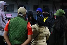 Eviction of Migrants at the park - Mexico