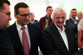 Prime Minister Mateusz Morawiecki During The Ceremony Of Starting The Expansion Of The Medical Campus In Krakow