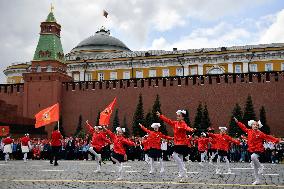 RUSSIA-MOSCOW-YOUNG PIONEERS-INDUCTION CEREMONY