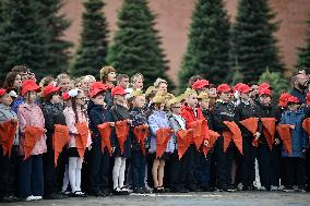 RUSSIA-MOSCOW-YOUNG PIONEERS-INDUCTION CEREMONY