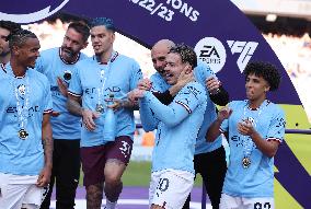 (SP)BRITAIN-MANCHESTER-FOOTBALL-PREMIER LEAGUE-MANCHESTER CITY CELEBRATION