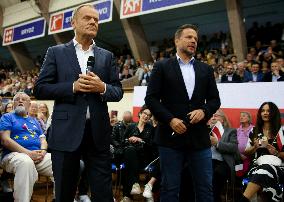 Meeting 'Here Is The Future' With Donald Tusk And Rafal Trzaskowski In Krakow