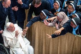 Pope Francis Meets Faithful Of Pilgrimage Of The Vocationist Family