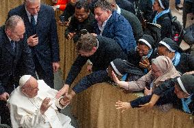 Pope Francis Meets Faithful Of Pilgrimage Of The Vocationist Family