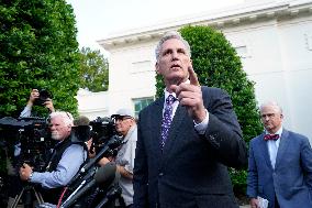 Kevin McCarthy after a meeting with Joe Biden - Washington