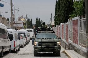 Government Of Puebla Shows Evacuation Route In Case Of Activation Of Red Phase In Case Of Explosion Of Popocatepetl Volcano, Mex