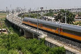 Jakarta Bandung Highspeed Train Trial In Bandung