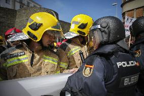 Firefighters Protest in Spain