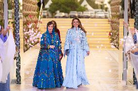 Queen Rania of Jordan Hosts a Dinner Prior to Royal Wedding - Amman