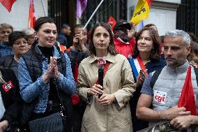 Gathering in support of the workers on strike of Vertbaudet - Paris