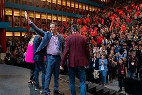 Pedro Sanchez's Meeting In Santander