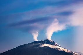 Etna Volcano Spewing Smoke In New Eruption - Italy