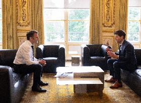 Emmanuel Macron meets Sam Altman - Paris