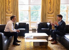 Emmanuel Macron meets Sam Altman - Paris