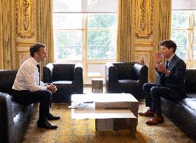 Emmanuel Macron meets Sam Altman - Paris