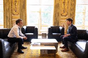 Emmanuel Macron meets Sam Altman - Paris