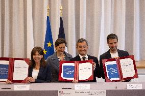 Signing of the protocol for the opening Paris 2024 Olympics - Paris