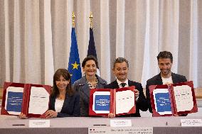 Signing of the protocol for the opening Paris 2024 Olympics - Paris