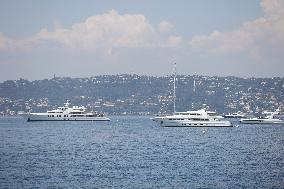 Yachts In The Billionaires Bay Of Antibes