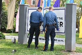 Church Of The Redeemer Sign In Morristown Split In Half And Vandalized In Bias Crime Incident In Morristown, New Jersey