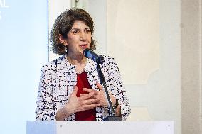 The Award Ceremony Of The 2022 ISPI Award To Samantha Cristoforetti And Fabiola Gianotti In Milan