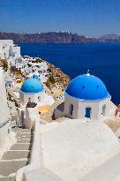 Daily Life On Santorini Island