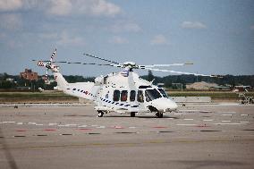 Press Conference By Giorgia Meloni And Ursula Von Der Leyen After The Helicopter Overflight Of The Flooded Areas In Emilia Romag