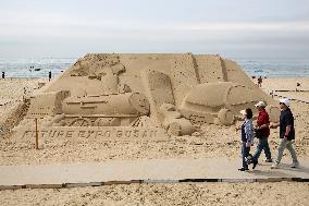 SOUTH KOREA-BUSAN-BEACH-SAND SCULPTURE