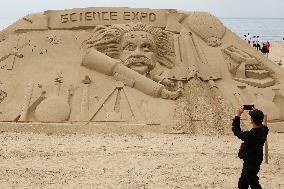 SOUTH KOREA-BUSAN-BEACH-SAND SCULPTURE