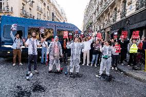Climate Protest Outside TotalEnergies General Assembly - Paris