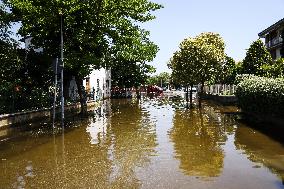 Flood Damages In Conselice In Emilia Romagna