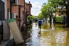 Flood Damages In Conselice In Emilia Romagna