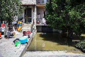 Flood Damages In Conselice In Emilia Romagna